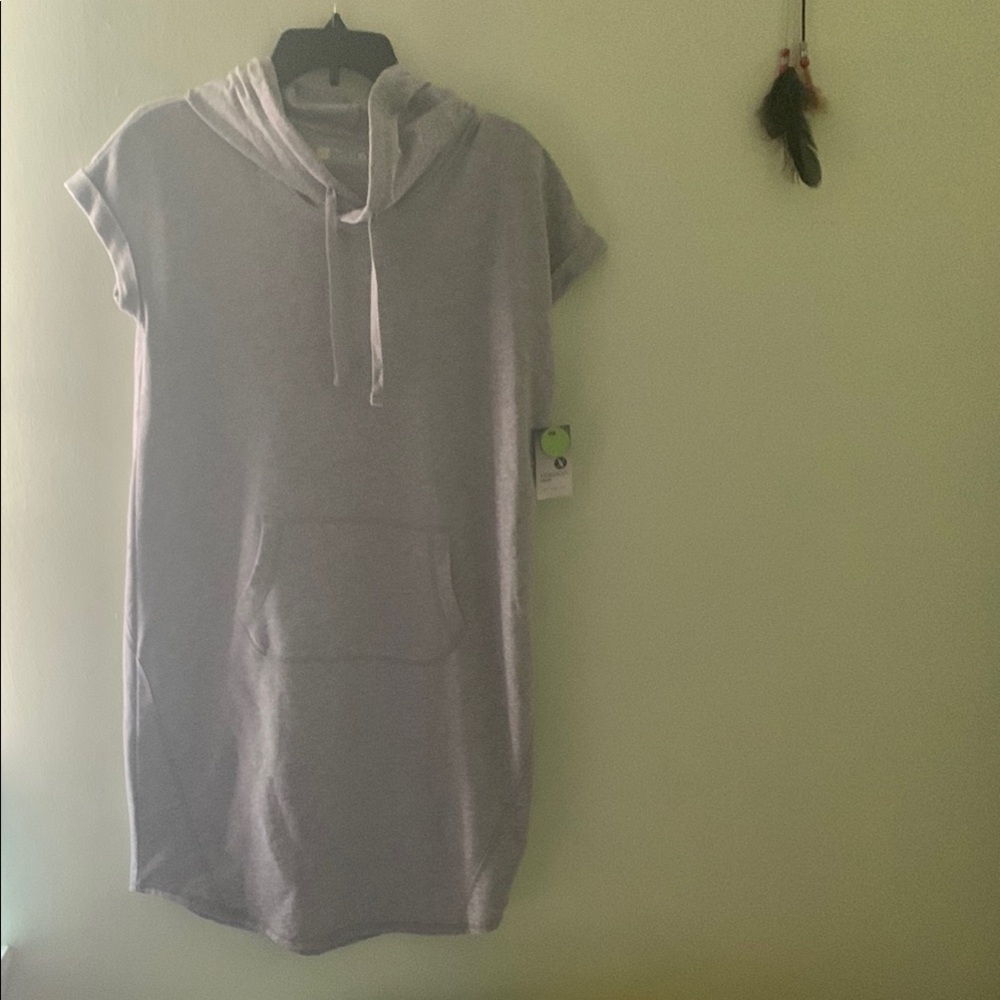 Xersion Gray Hoodie Dress